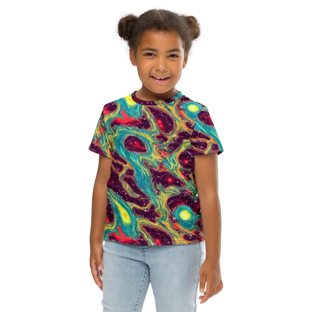 Cosmic Tides on Kids Crew Neck T-Shirt — Front