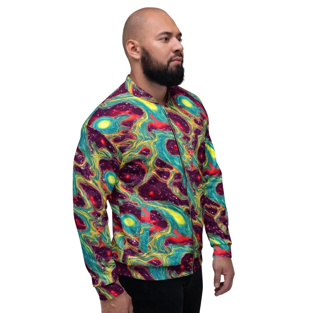 Cosmic Tides on Bomber Jacket — Right