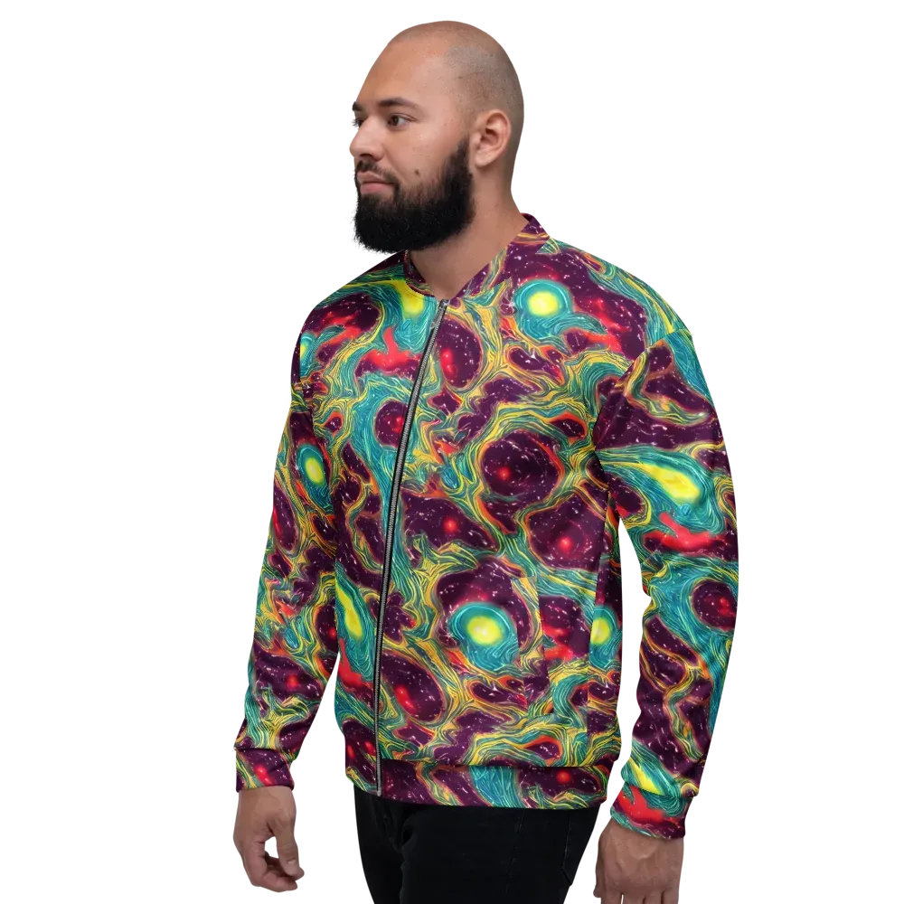 Cosmic Tides on Bomber Jacket — Left