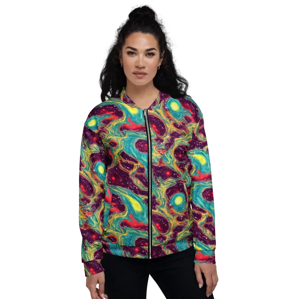 Cosmic Tides on Bomber Jacket — Front
