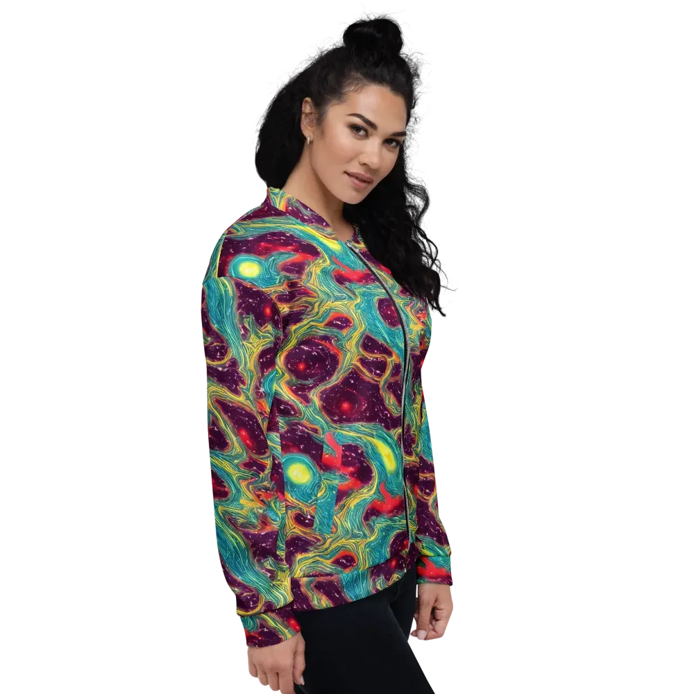 Cosmic Tides on Bomber Jacket — Right