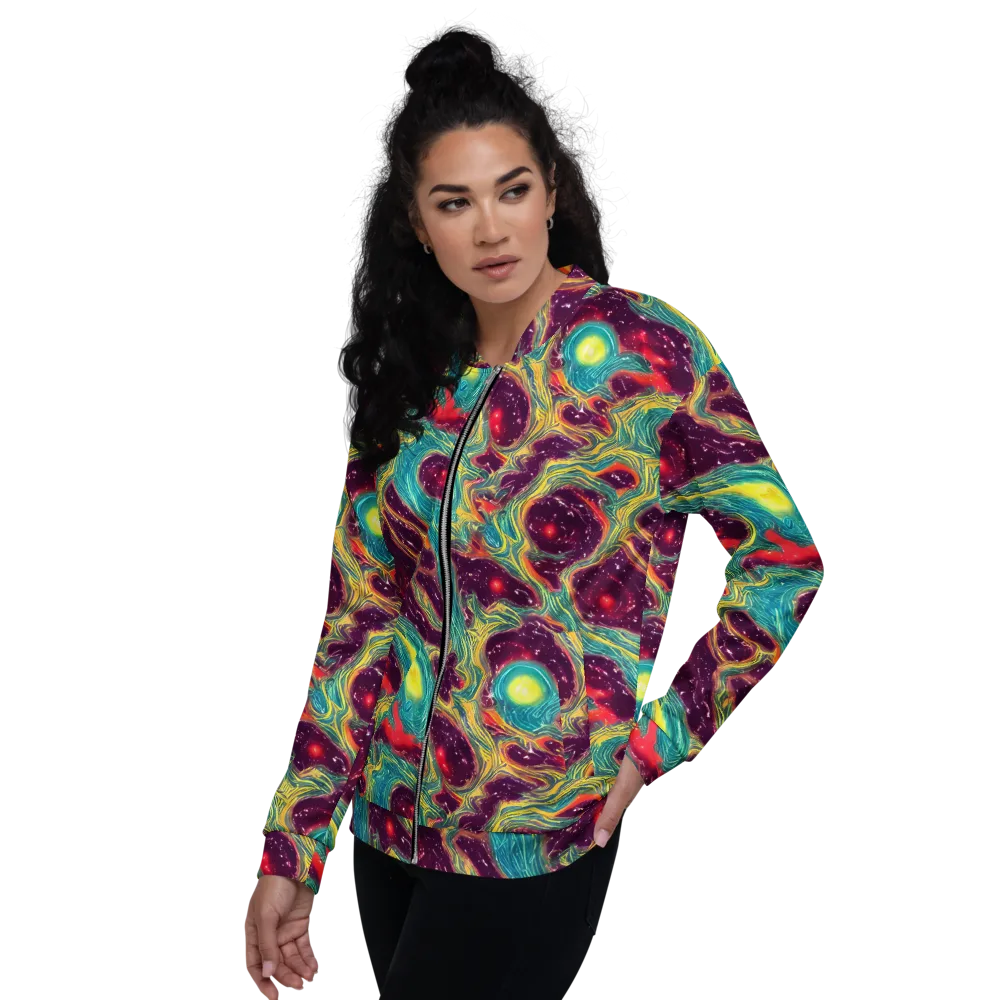 Cosmic Tides on Bomber Jacket — Left