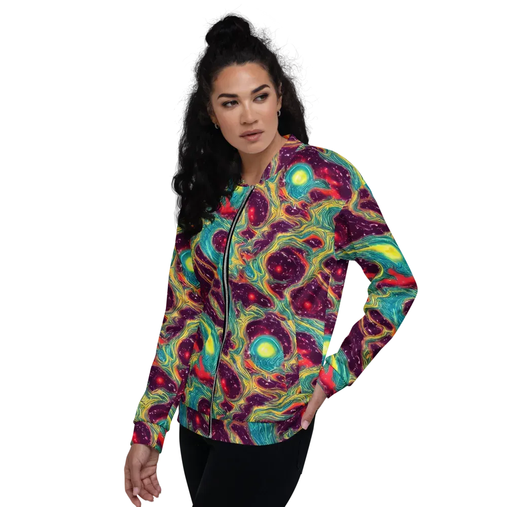 Cosmic Tides on Bomber Jacket — Left