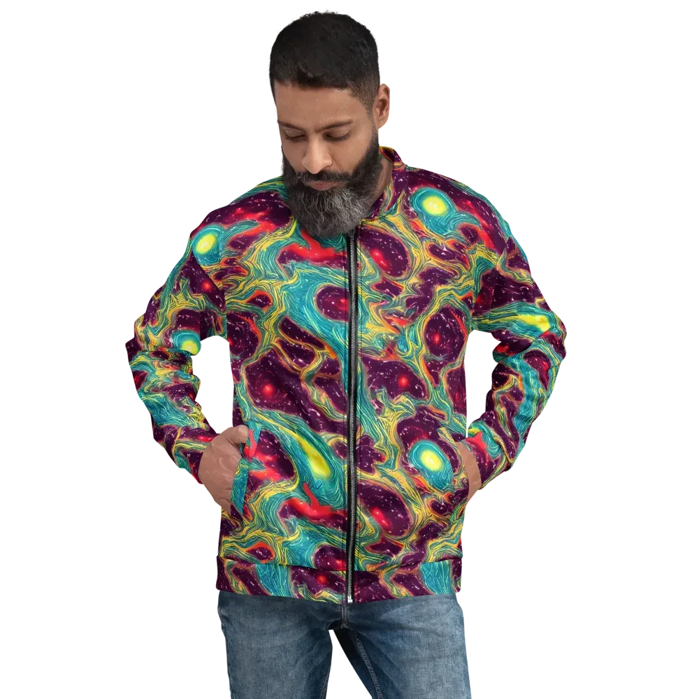 Cosmic Tides on Bomber Jacket — Front