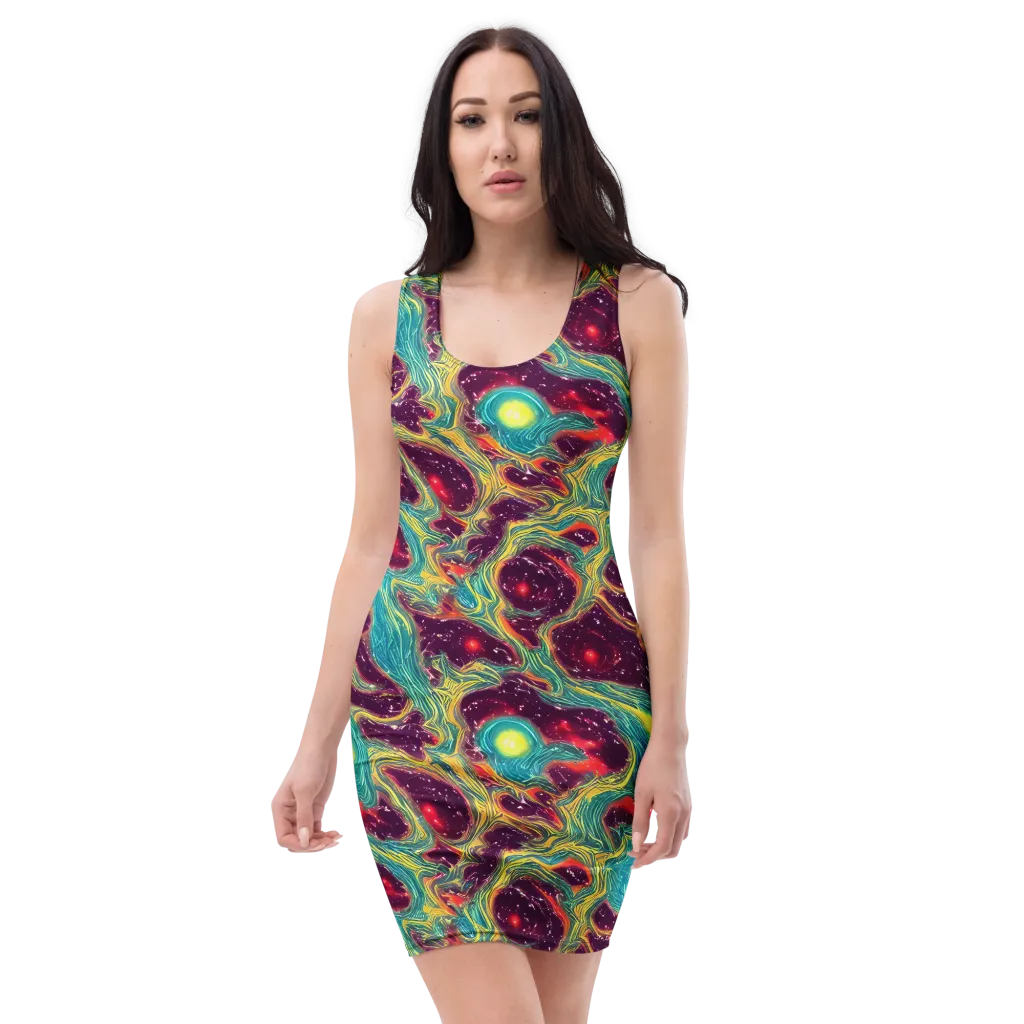 Cosmic Tides on Bodycon Dress — Front