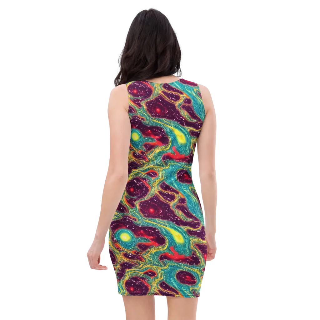 Cosmic Tides on Bodycon Dress — Back