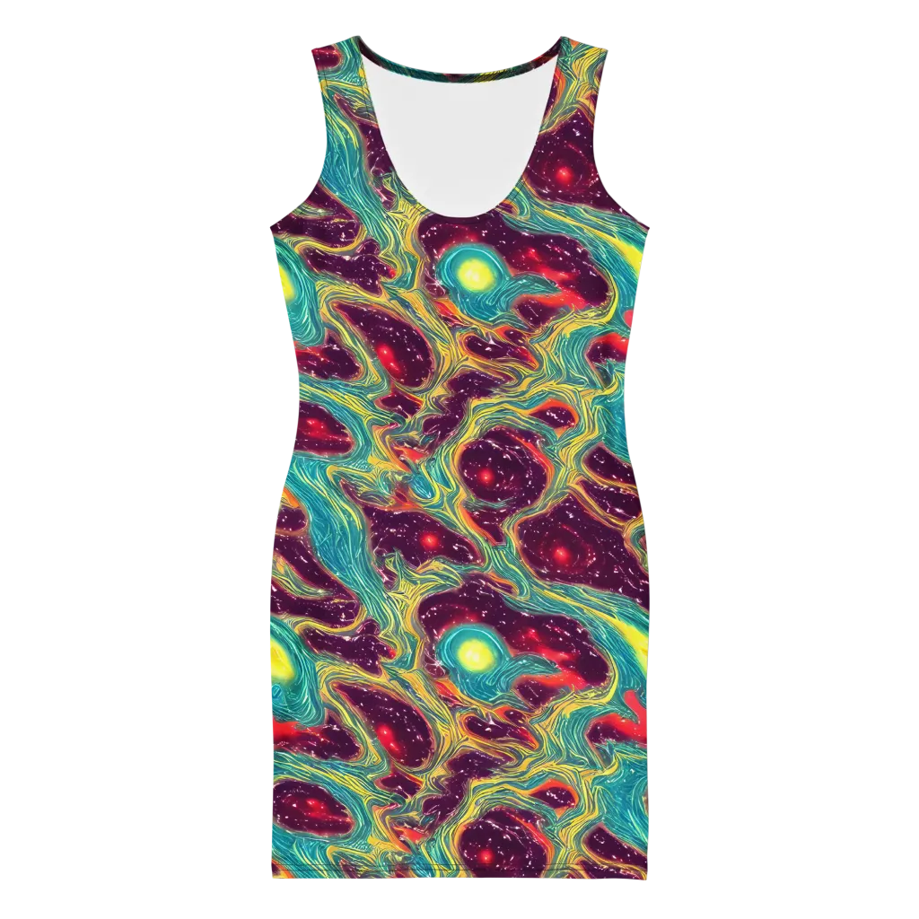 Cosmic Tides on Bodycon Dress — Front