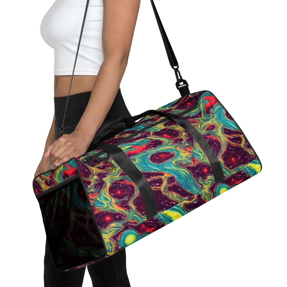 Cosmic Tides on Duffle Bag — Front