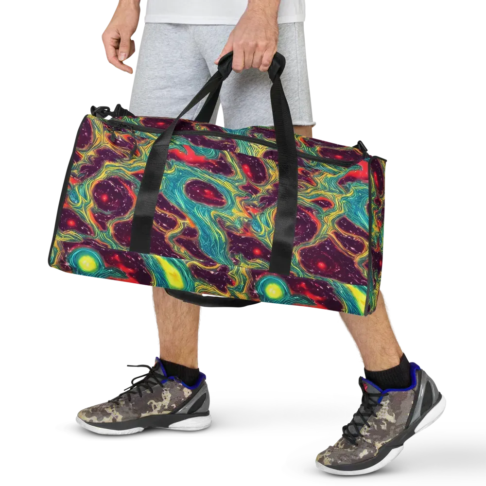 Cosmic Tides on Duffle Bag — Front