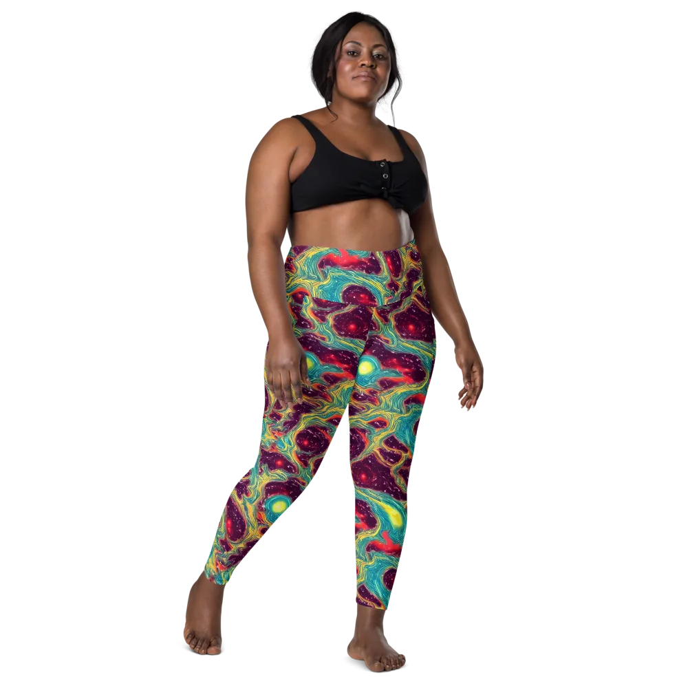 Cosmic Tides on Leggings with Pockets — Front