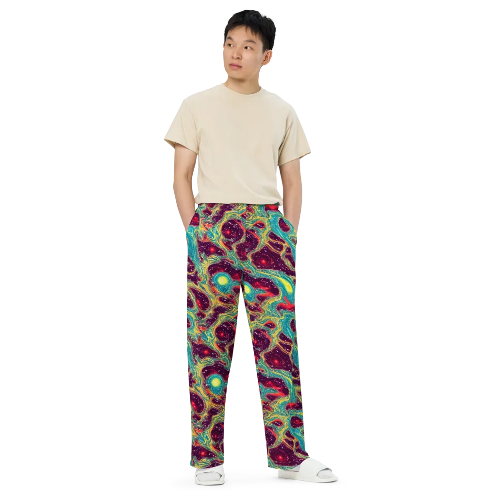 Cosmic Tides on Wide-Leg Pants — Front