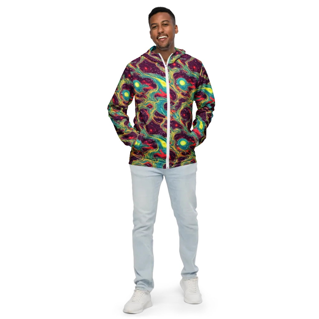 Cosmic Tides on Men's Windbreaker — Front
