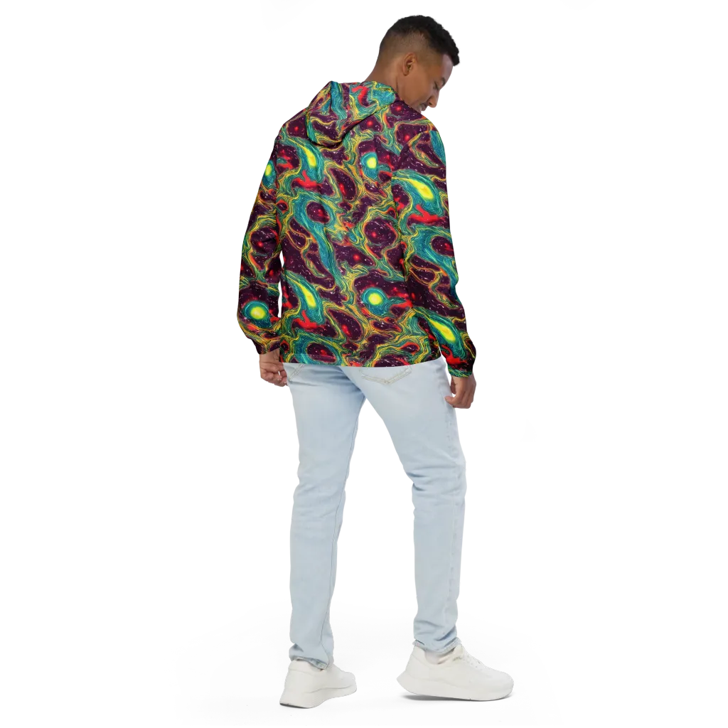 Cosmic Tides on Men's Windbreaker — Back