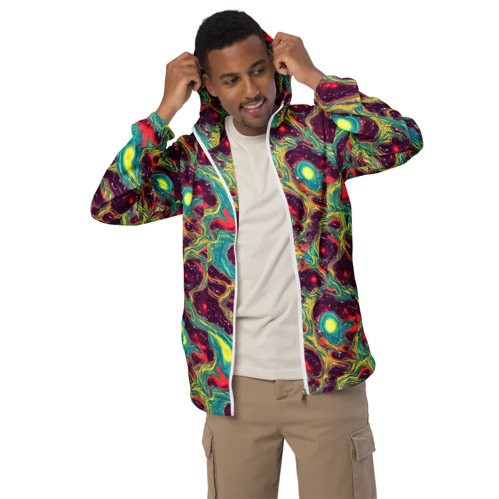 Cosmic Tides on Men's Windbreaker — Front