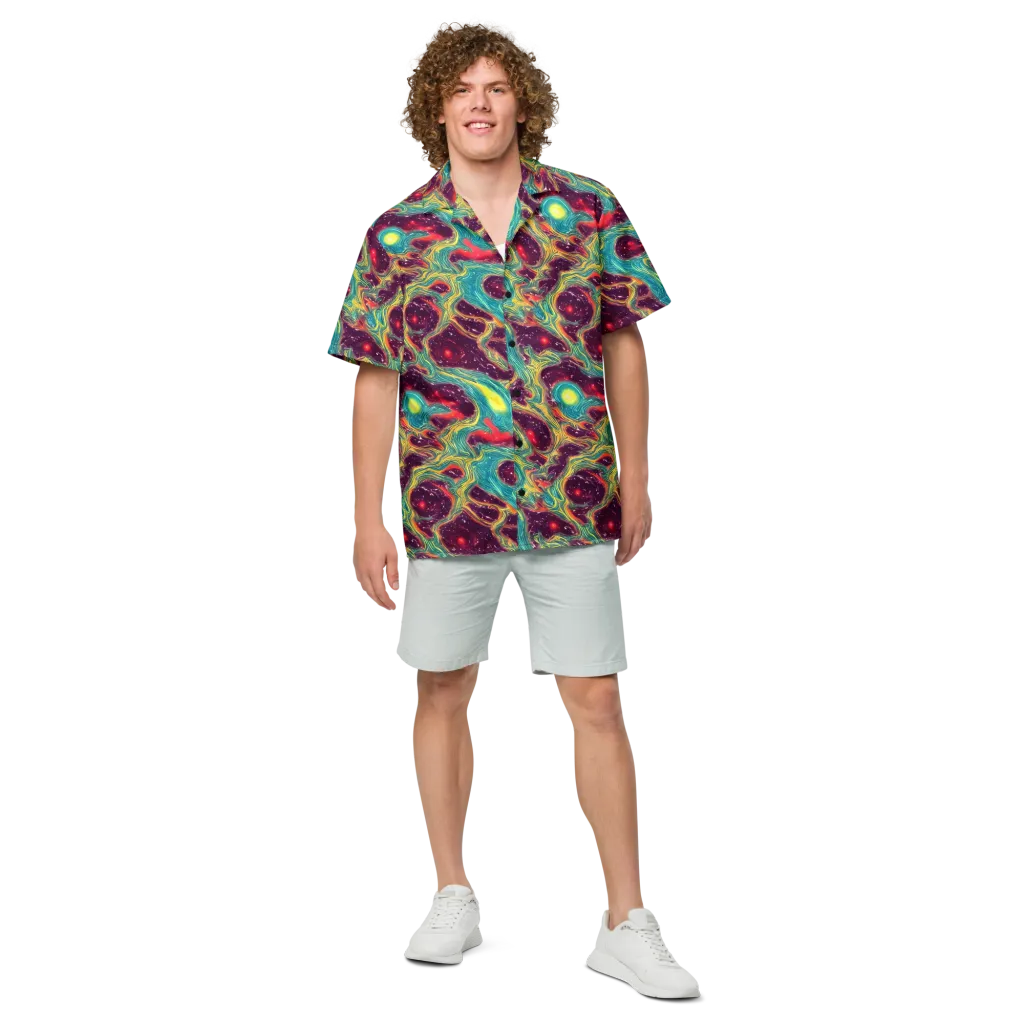 Cosmic Tides on Button Shirt — Front