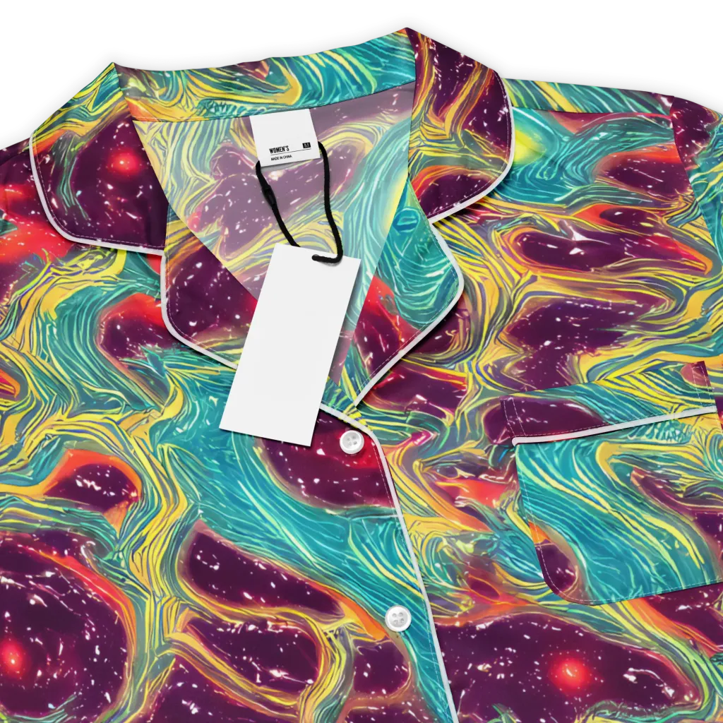 Cosmic Tides on Women's Short Sleeve Pajama Top — Product details