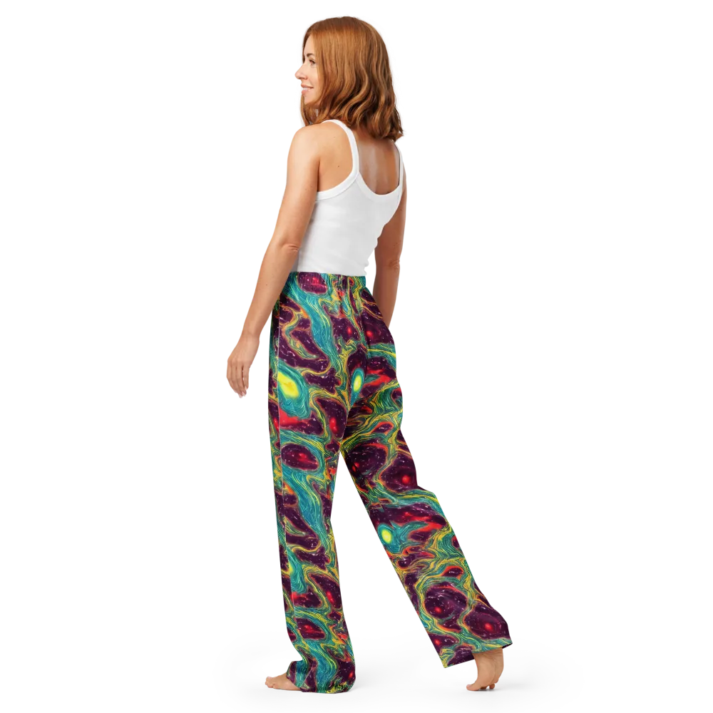 Cosmic Tides on Women's Pajama Pants — Back