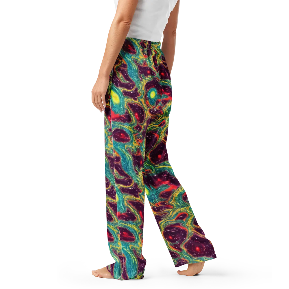 Cosmic Tides on Women's Pajama Pants — Left