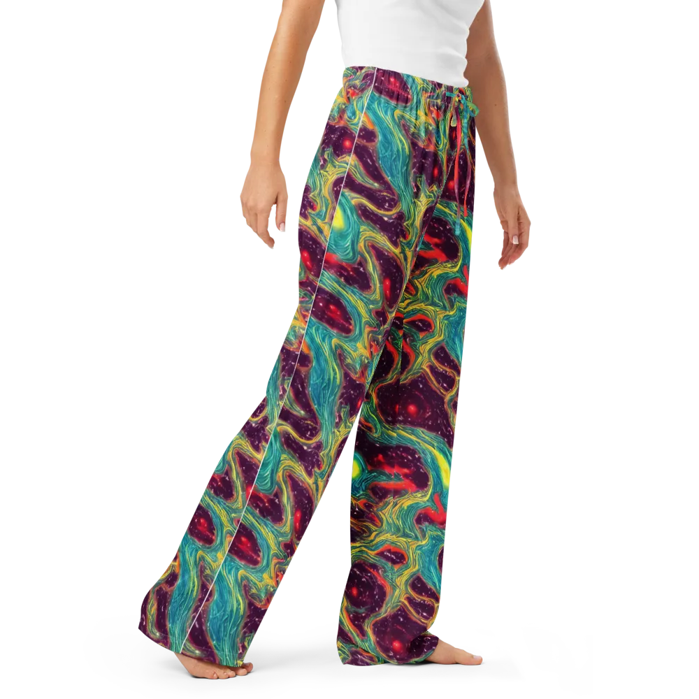 Cosmic Tides on Women's Pajama Pants — Right Front