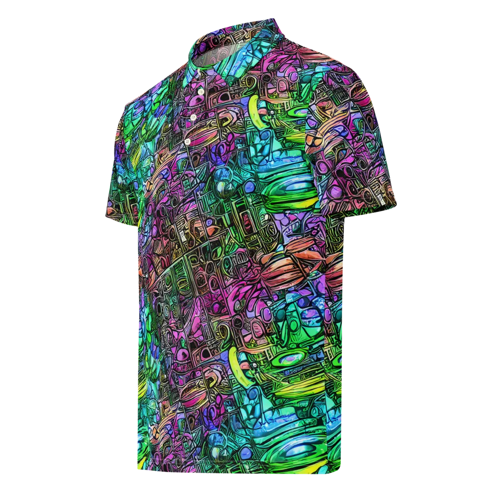 Ultraviolet Uproar on Men's Slim Fit Polo Shirt — Left Front