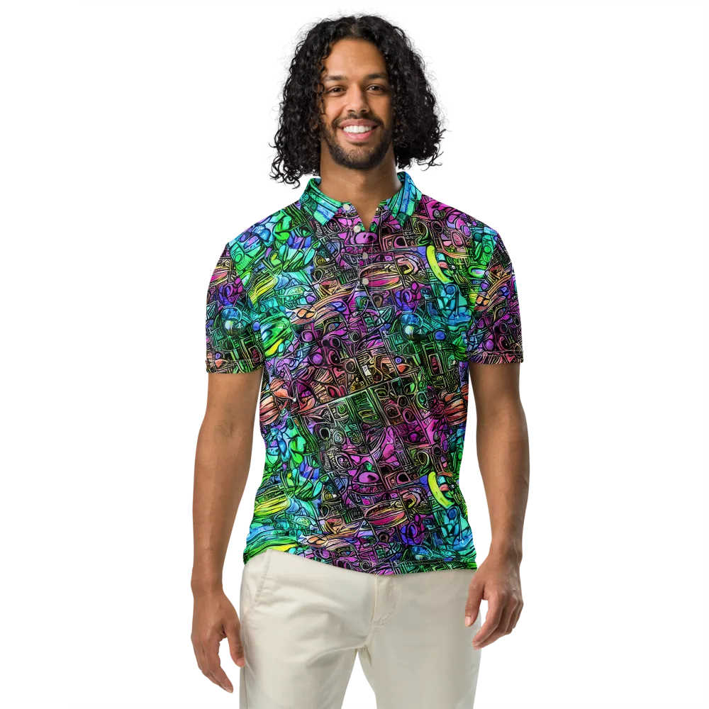Ultraviolet Uproar on Men's Slim Fit Polo Shirt — Front