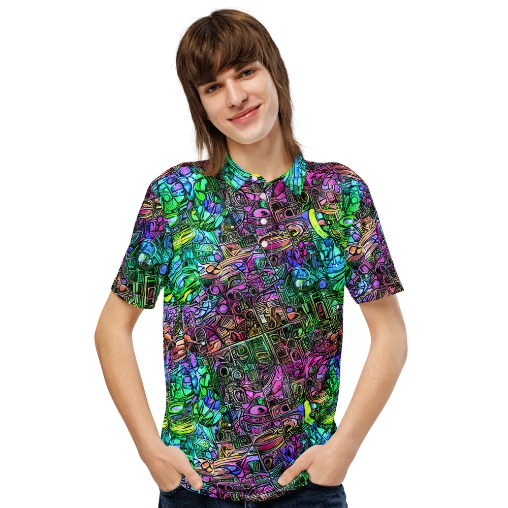 Ultraviolet Uproar on Men's Slim Fit Polo Shirt — Front