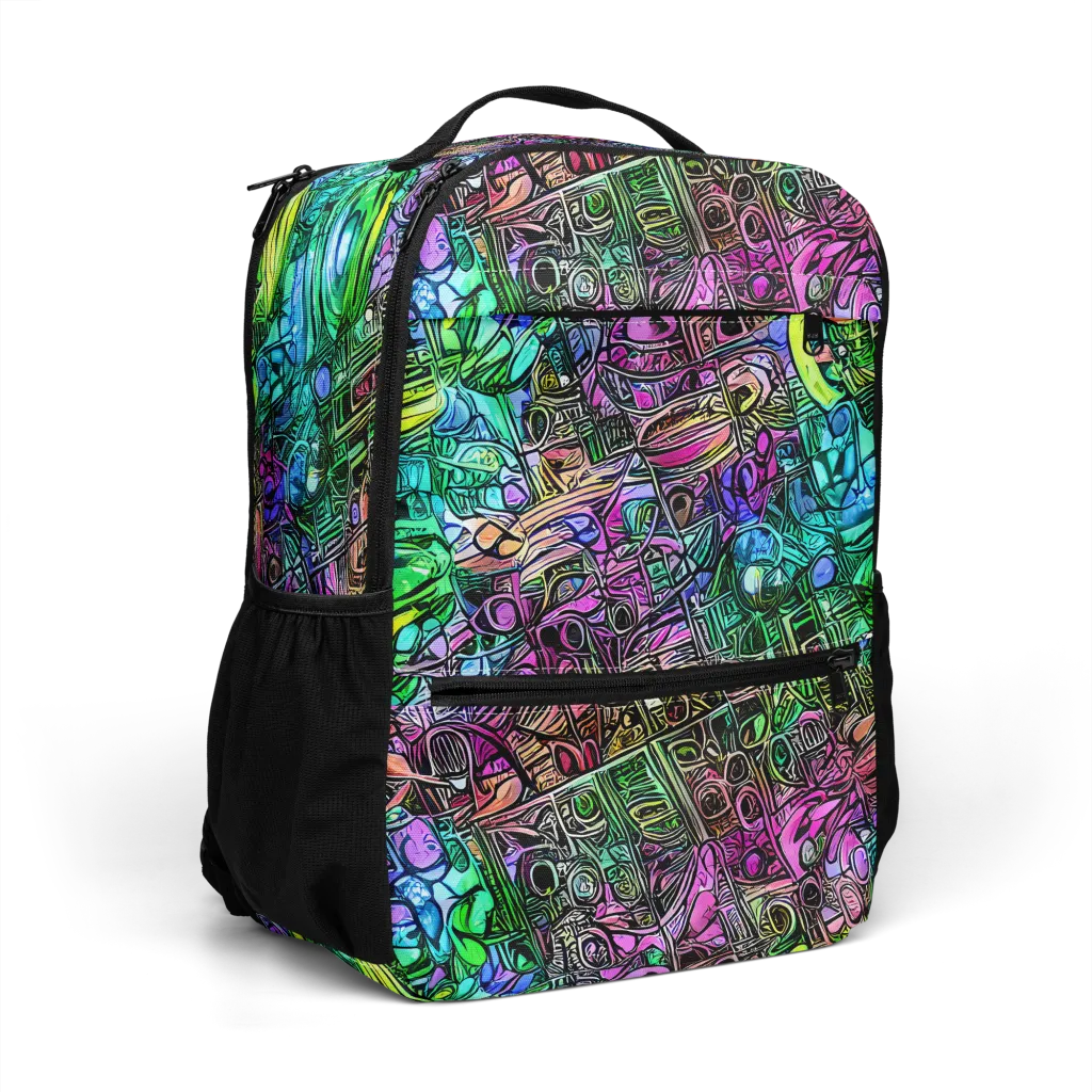 Ultraviolet Uproar on Utility Backpack — Right Front