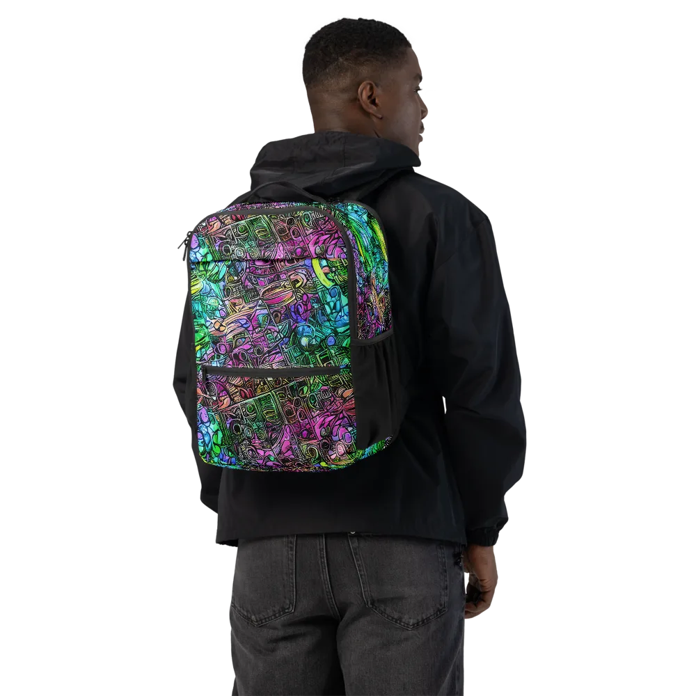 Ultraviolet Uproar on Utility Backpack — Back