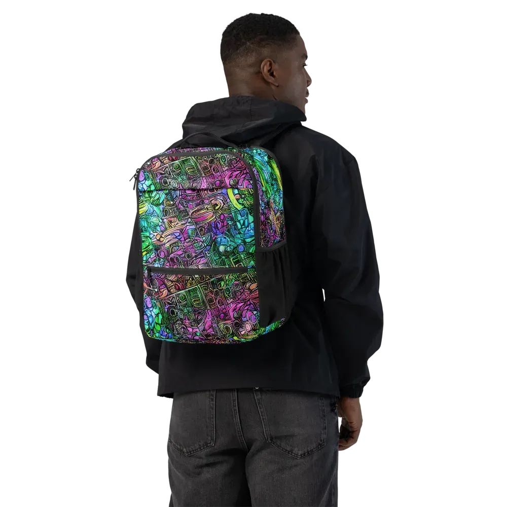 Ultraviolet Uproar on Utility Backpack — Back
