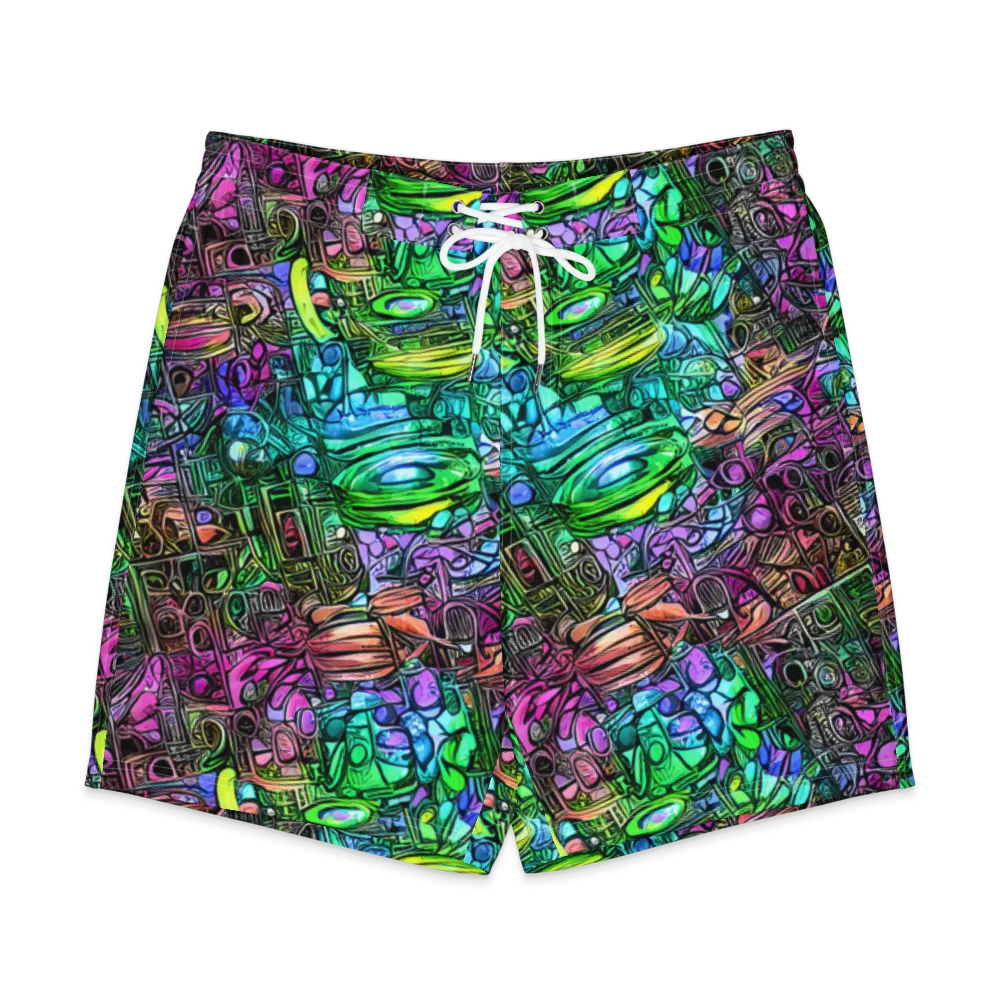Ultraviolet Uproar on Men's Board Shorts — Front