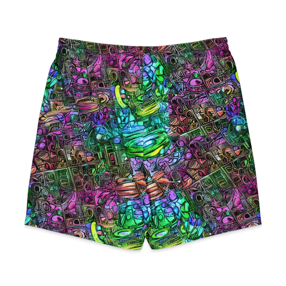 Ultraviolet Uproar on Men's Board Shorts — Back