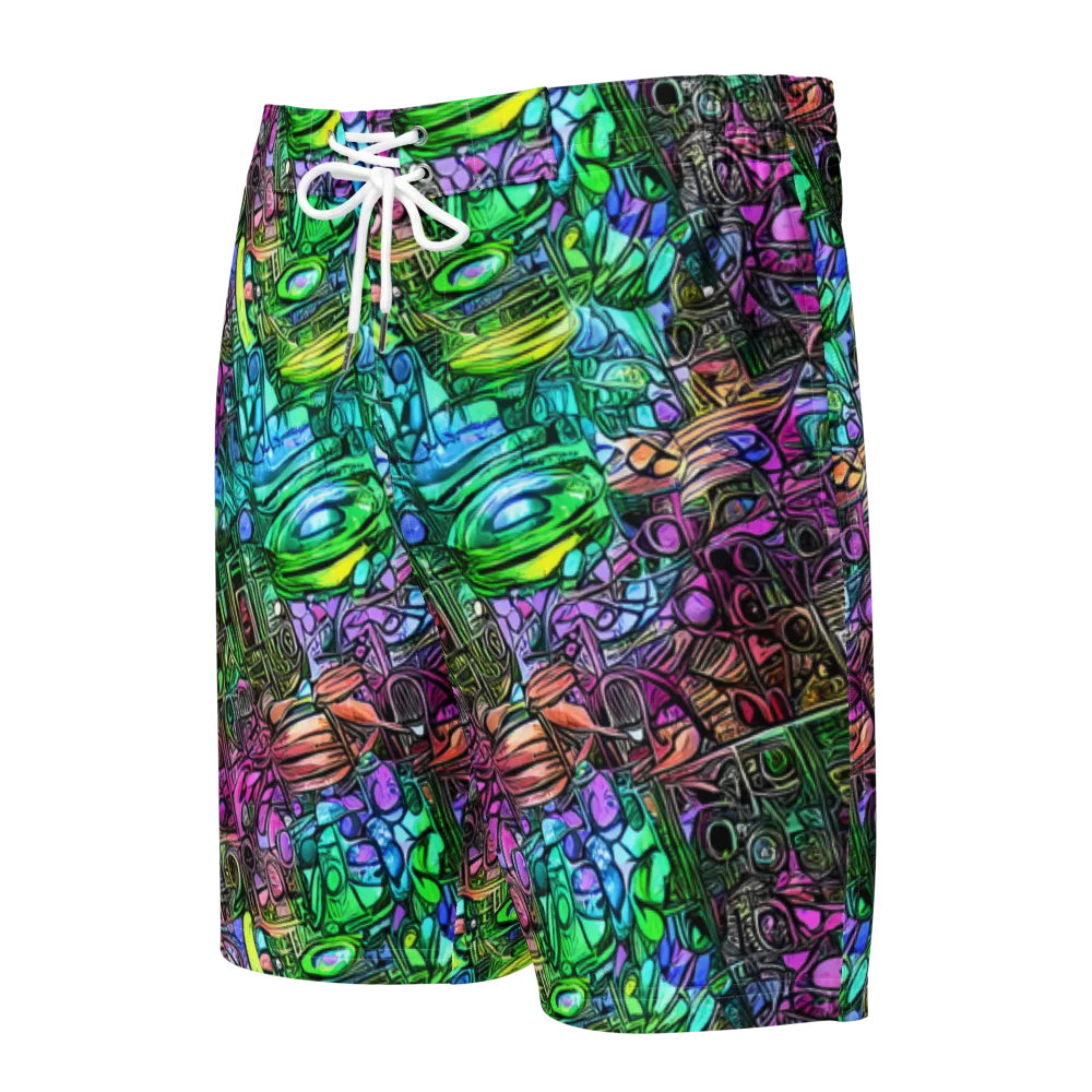 Ultraviolet Uproar on Men's Board Shorts — Front