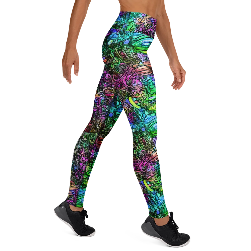 Ultraviolet Uproar on Yoga Leggings — Right