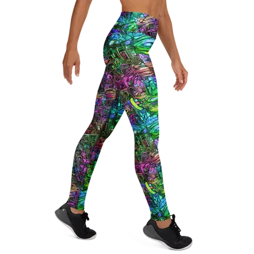 Ultraviolet Uproar on a Yoga Leggings
