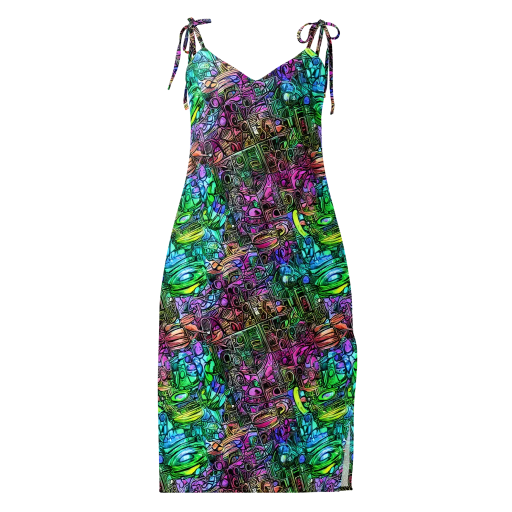 Ultraviolet Uproar on Slip Dress — Front