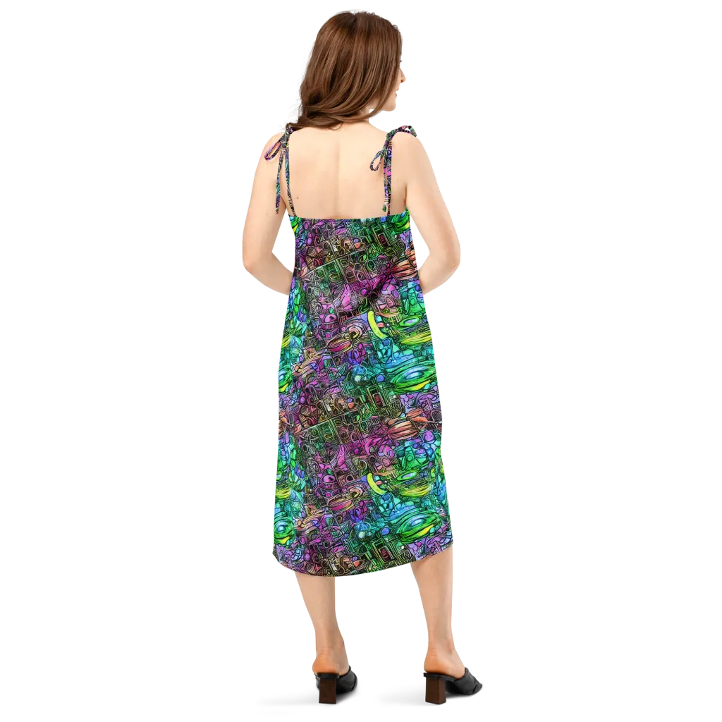 Ultraviolet Uproar on Slip Dress — Back
