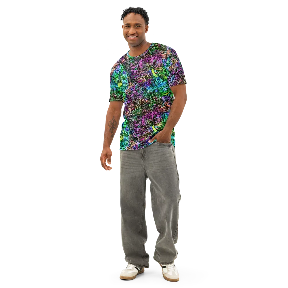 Ultraviolet Uproar on Men's Cotton Crew Neck T-Shirt — Front