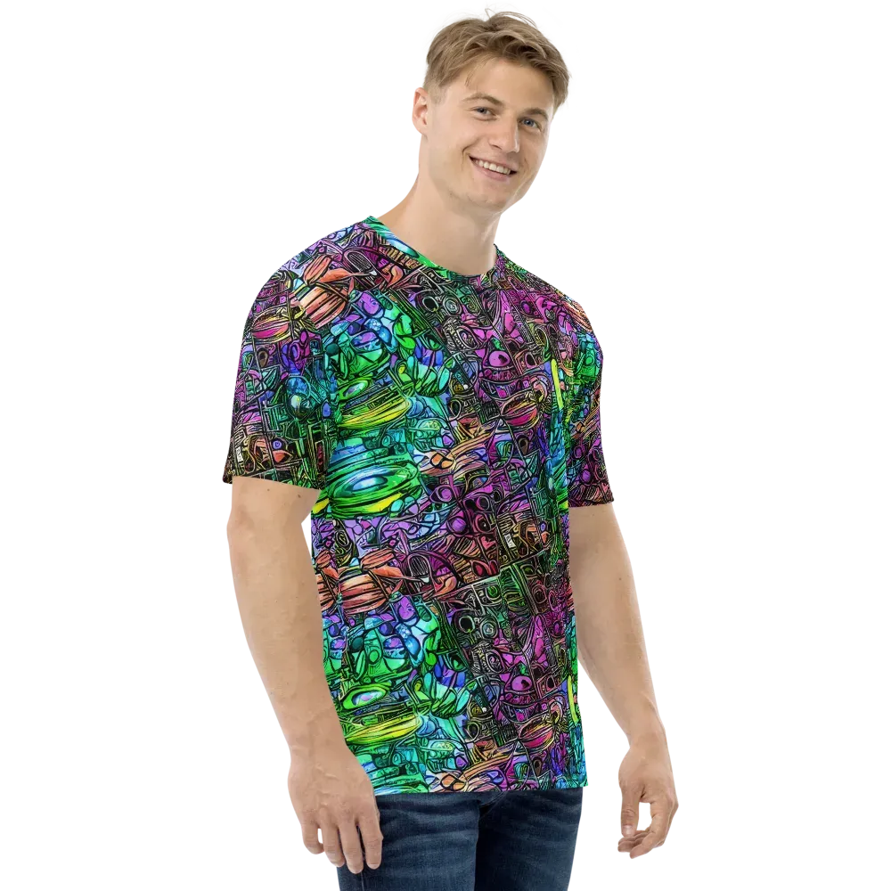 Ultraviolet Uproar on Men's Crew Neck T-Shirt — Right