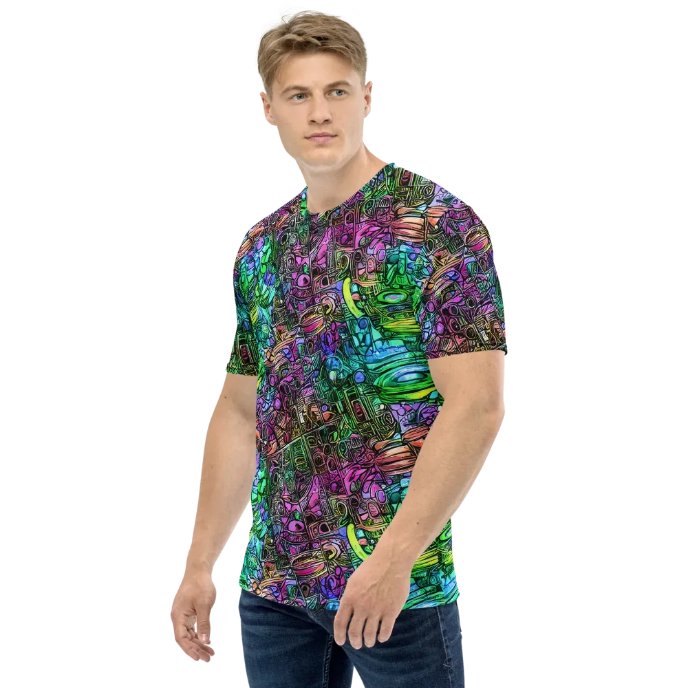 Ultraviolet Uproar on Men's Crew Neck T-Shirt — Left