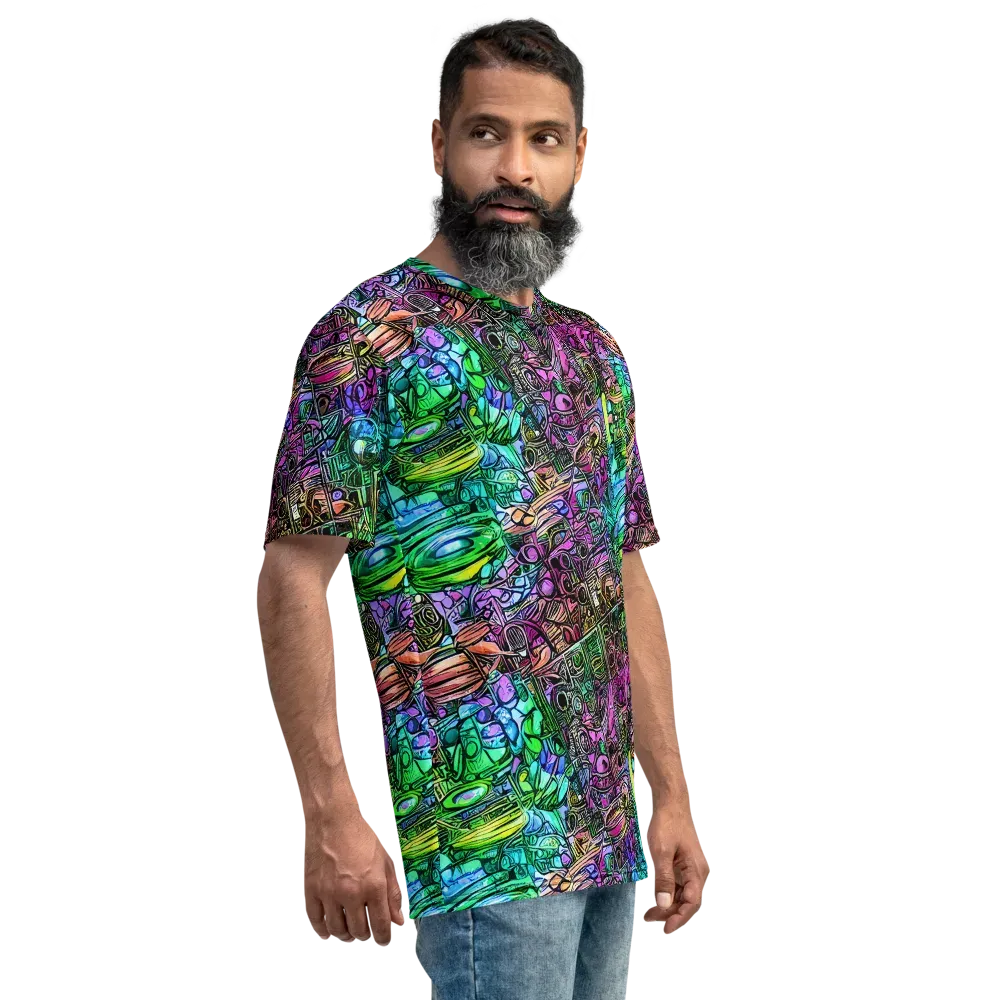 Ultraviolet Uproar on Men's Crew Neck T-Shirt — Right