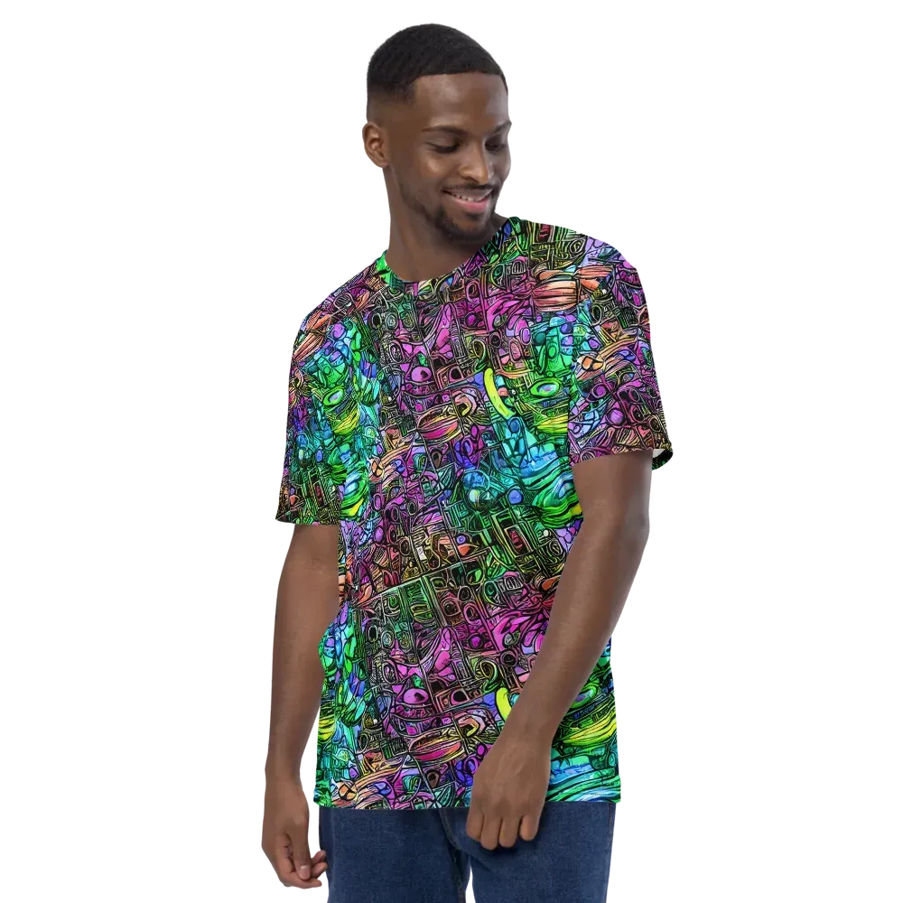 Ultraviolet Uproar on Men's Crew Neck T-Shirt — Left