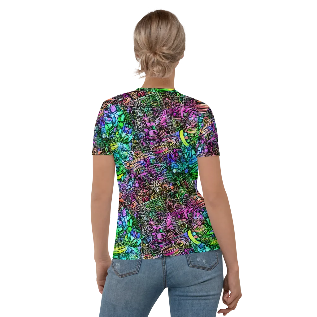 Ultraviolet Uproar on Women's Crew Neck T-Shirt — Back