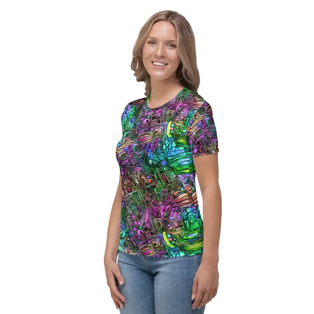 Ultraviolet Uproar on Women's Crew Neck T-Shirt — Left