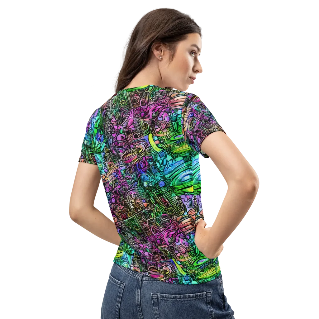 Ultraviolet Uproar on Women's Crew Neck T-Shirt — Back