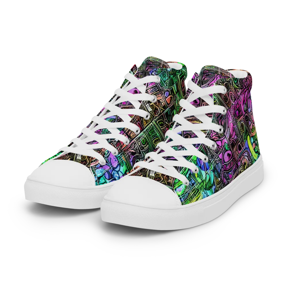 Ultraviolet Uproar on Women's High Top Canvas Shoes — Left Front
