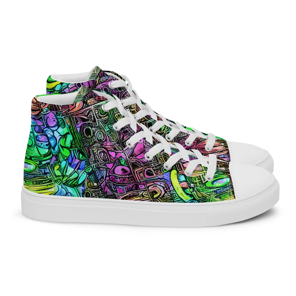 Ultraviolet Uproar on Women's High Top Canvas Shoes — Right