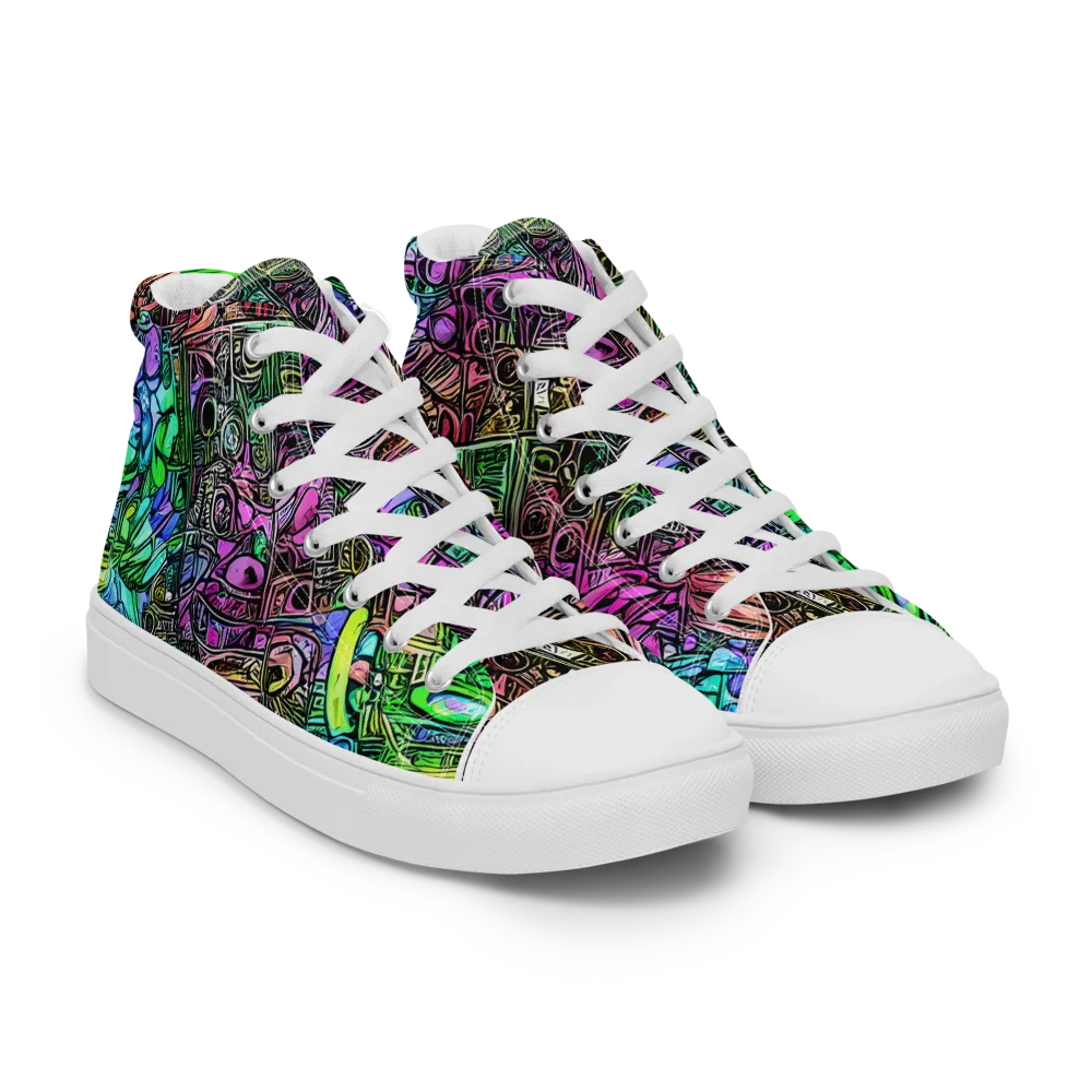 Ultraviolet Uproar on Women's High Top Canvas Shoes — Right Front