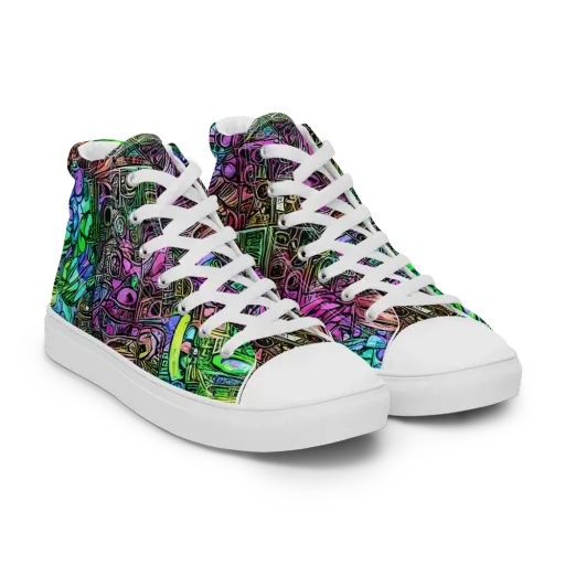 Ultraviolet Uproar on a Women's High Top Canvas Shoes