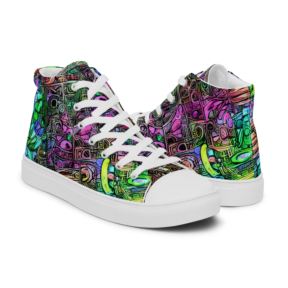 Ultraviolet Uproar on Women's High Top Canvas Shoes — Right