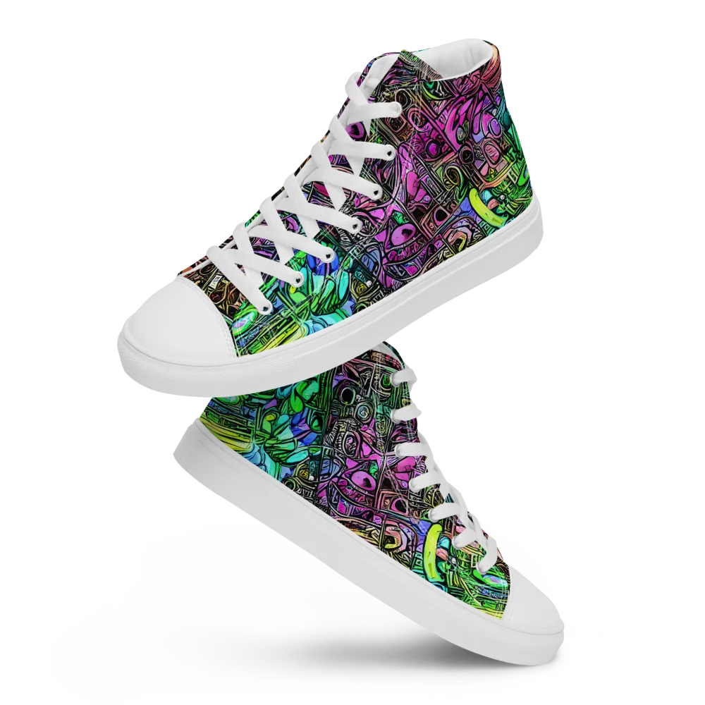 Ultraviolet Uproar on Women's High Top Canvas Shoes — Front